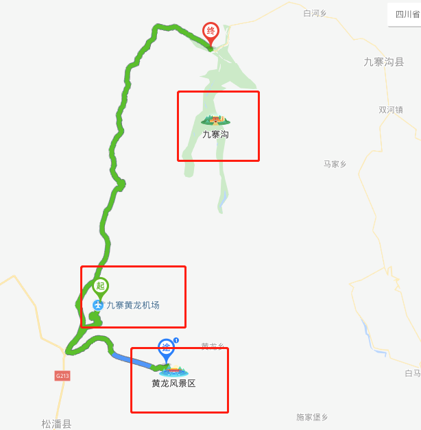 九寨沟旅游线路图 九寨沟交通线路